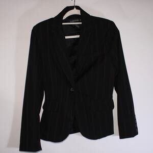 Y2K Rampage Black And Red Pin Stripe Blazer Mall Goth Steampunk Size M